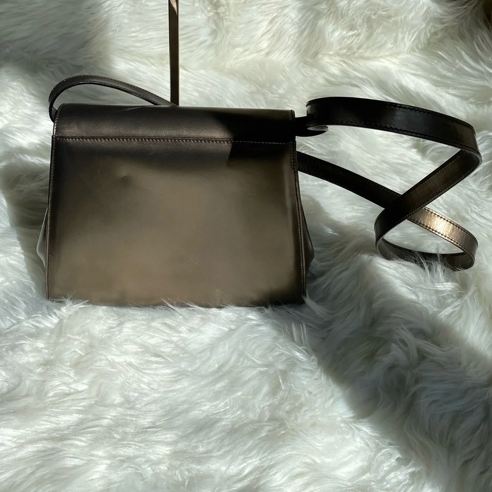 Salvatore Ferragamo beautiful vintage bronze purse satchel crossbody